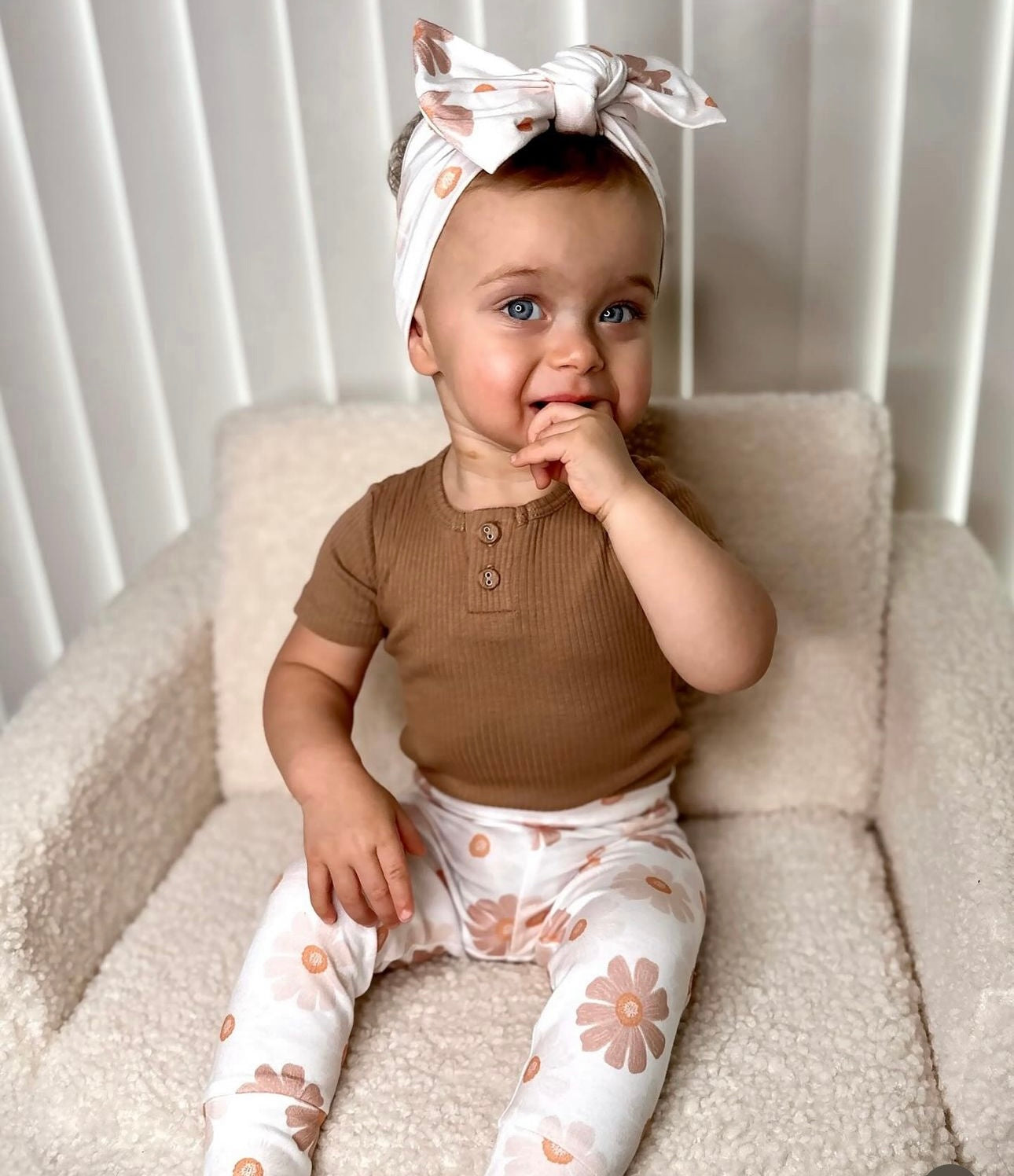 Boho Neutral floral leggings