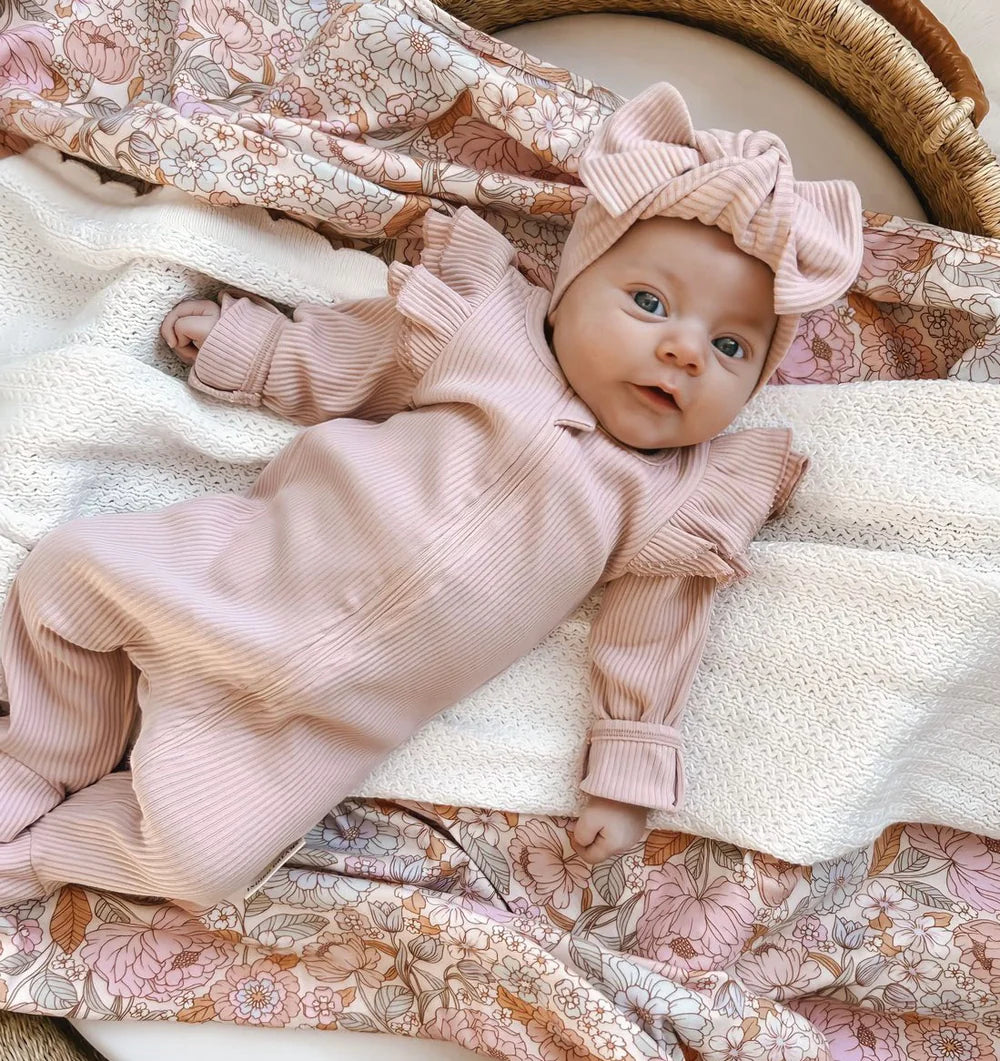 Petal Pink Ruffle Onesie