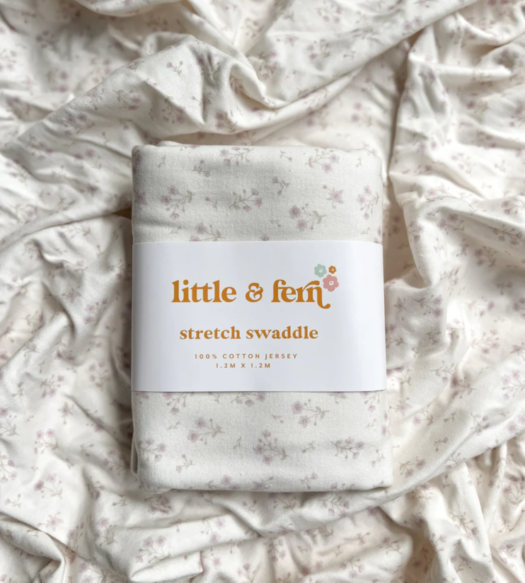 Little and Fern Swaddle and Oversized Topknot Set