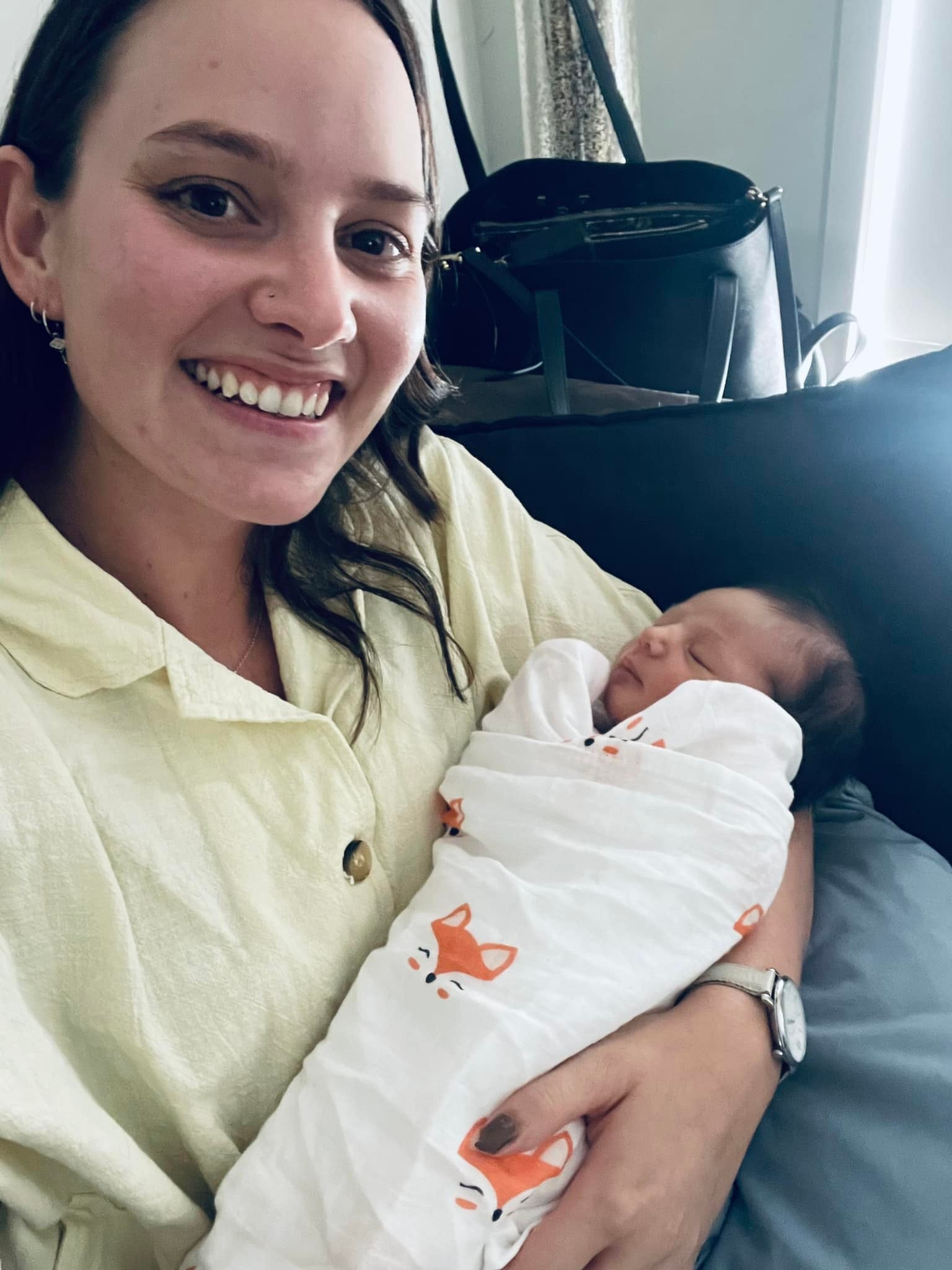 Fox | Organic Swaddle Wrap & Beanie