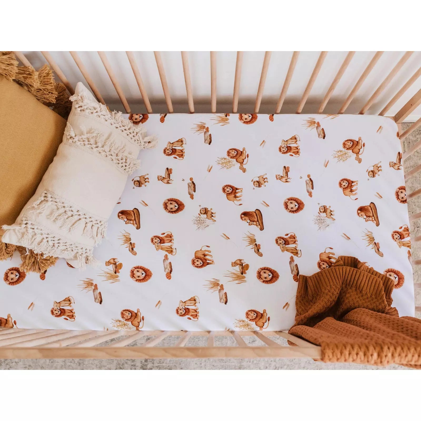 Lion | Fitted Cot Sheet