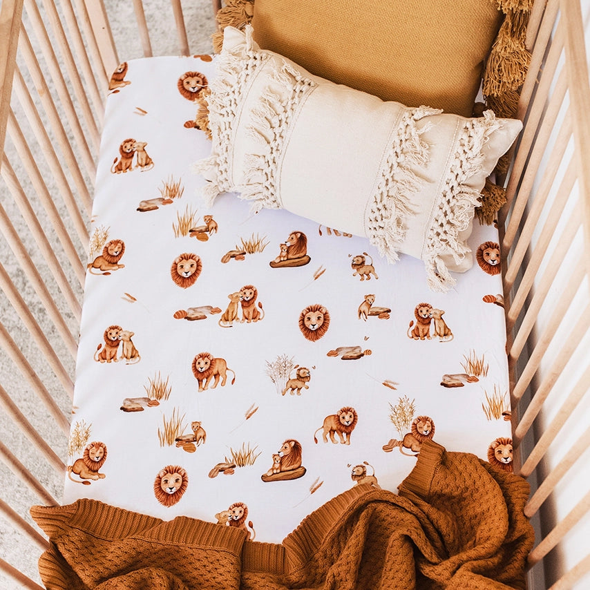 Lion | Fitted Cot Sheet