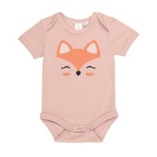 Our Cece - The Clever Fox Short Sleeve Bodysuits are made from super-soft, mid-weight cotton jersey fabric.  The bodysuit provides a firm fit and features short sleeves, an envelope collar and double-needle stitching. The snap studs at the gusset for quick and easy nappy changes! All garments are pre-washed to minimise shrinkage. Check out our sizing guide for reference measurements.