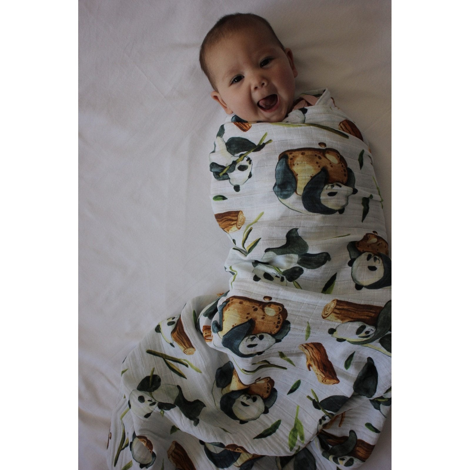 Organic Muslin Wrap | Panda Bear