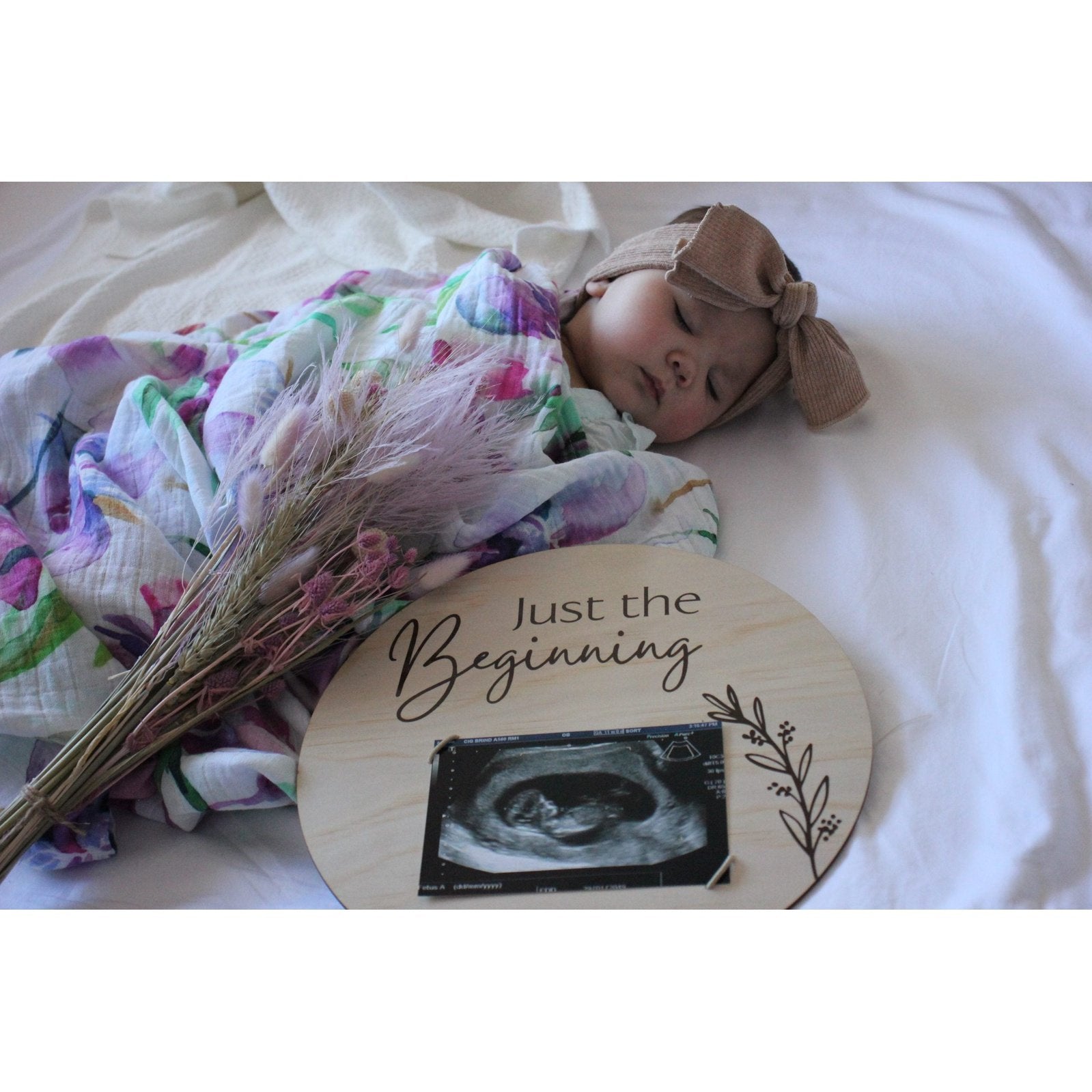 Organic Muslin Wrap | Purple Floral