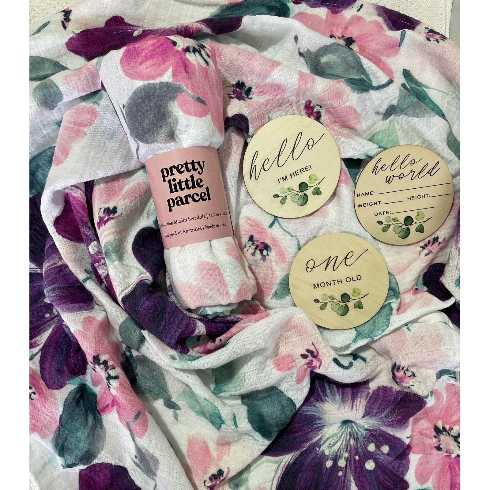 Organic Muslin Wrap | Sorbet Bloom