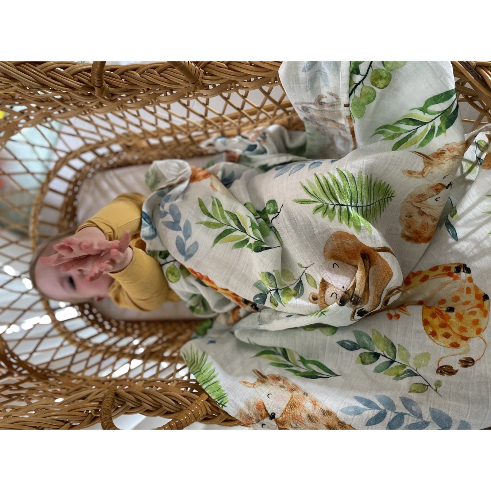 Organic Muslin Wrap | Safari Jungle