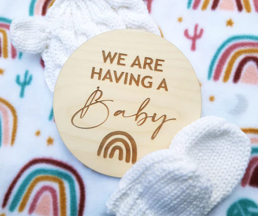 Pregnancy Announcement Plaque- We are having a Baby
