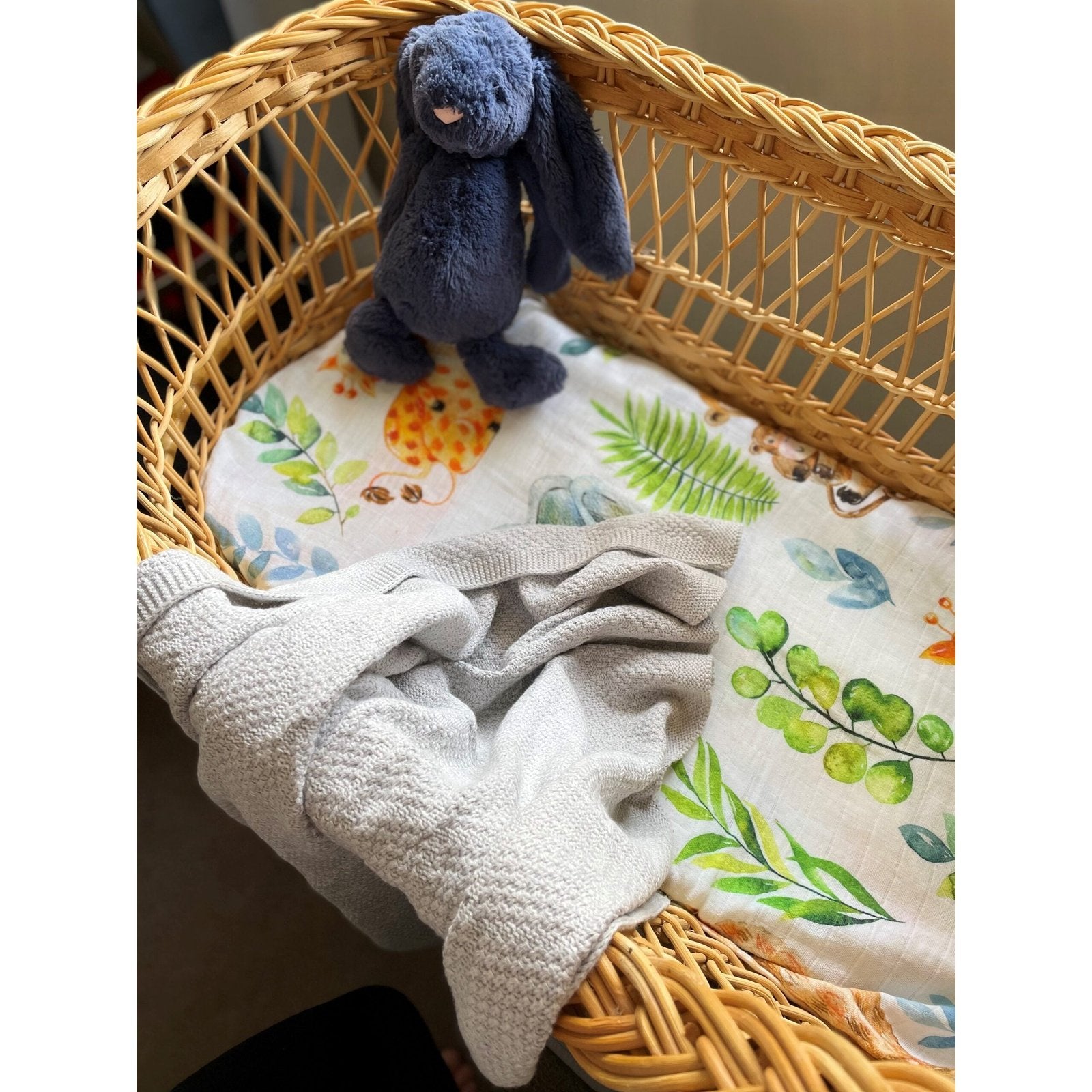 Grey Marble Baby Blanket