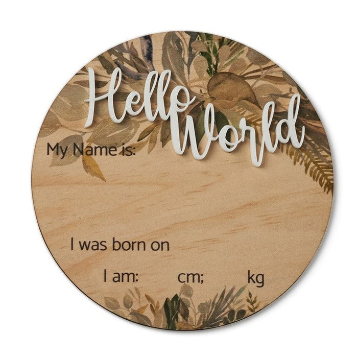 Birth Announcement Plaque