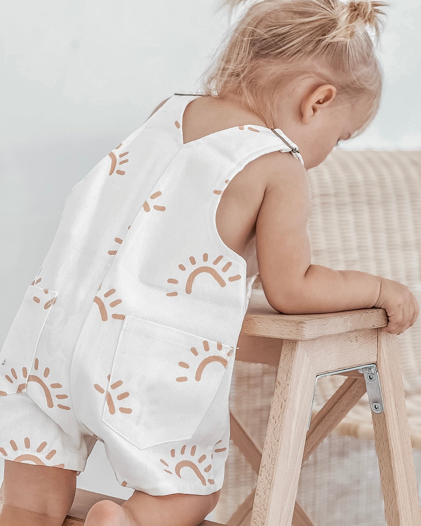 Lennyco Sunny Days Shortalls - Off White