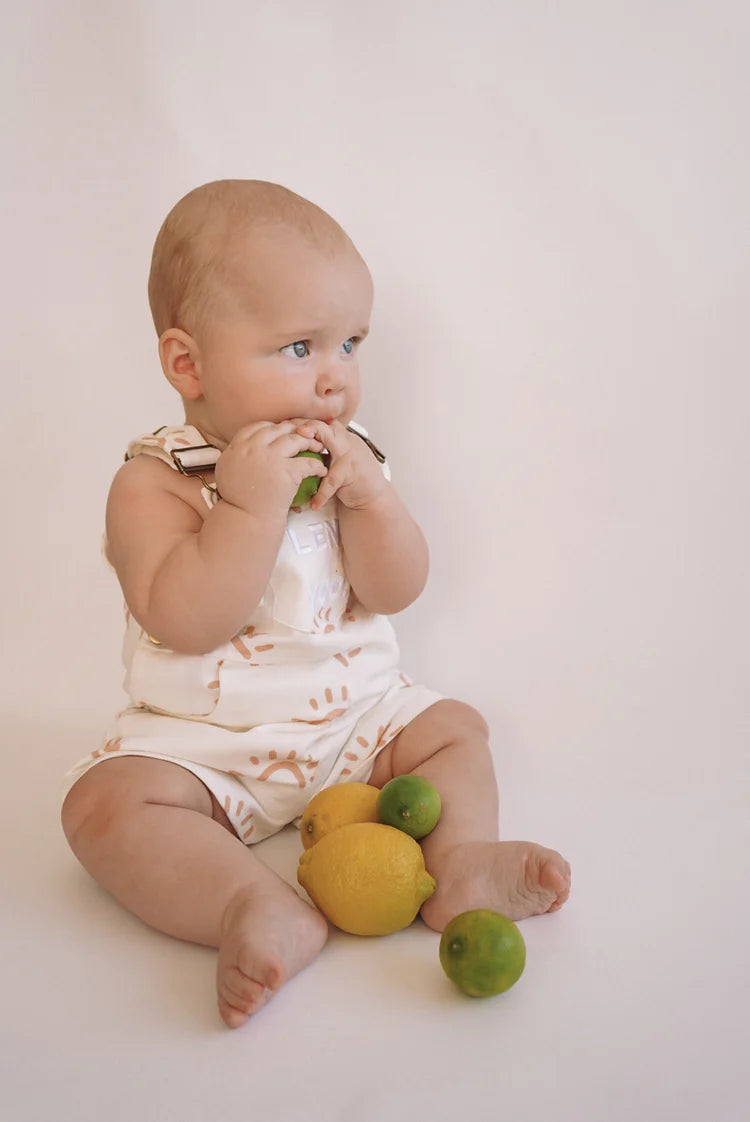 Lennyco Sunny Days Shortalls - Off White