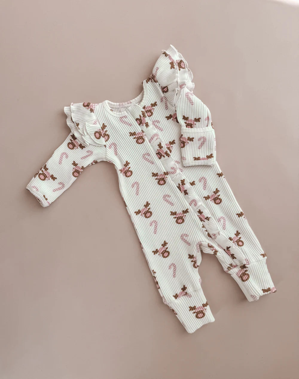 Pink Reindeer Ruffle Romper ~ Coming Soon