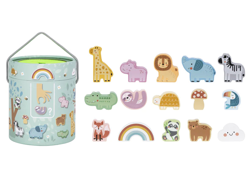 Tooky Toys Animal Shae Touch & Match Bucket