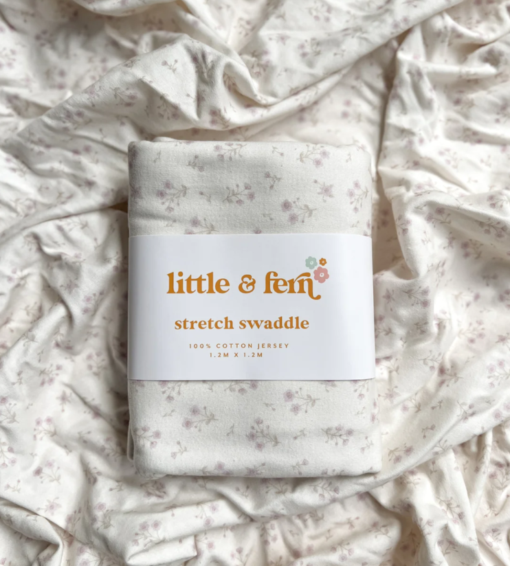 Little and Fern Swaddle and Oversized Topknot Set 