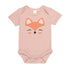 Our Cece - The Clever Fox Short Sleeve Bodysuits are made from super-soft, mid-weight cotton jersey fabric.  The bodysuit provides a firm fit and features short sleeves, an envelope collar and double-needle stitching. The snap studs at the gusset for quick and easy nappy changes! All garments are pre-washed to minimise shrinkage. Check out our sizing guide for reference measurements.