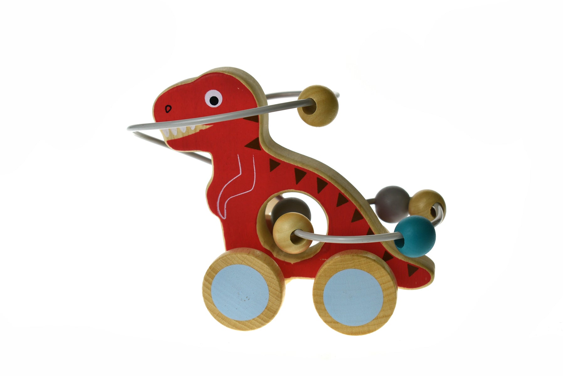 Wooden Dinosaur Bead Maze On Wheels