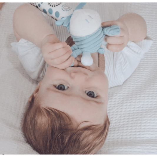 Our Elephant Stick Rattles are small and safe for tiny little hands. The bright colours, cute appearance and pleasing sound captures your babies' attention to provide early education and sensory development. Just shake for gentle sounds!